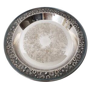 Towle Vintage Silverplate Repousse Serving Tray 1967, Very Good Condition
